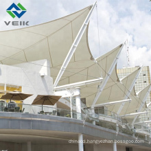 High technology PTFE PVDF ETFE outdoor canopy tensile fabric canopy with wind load